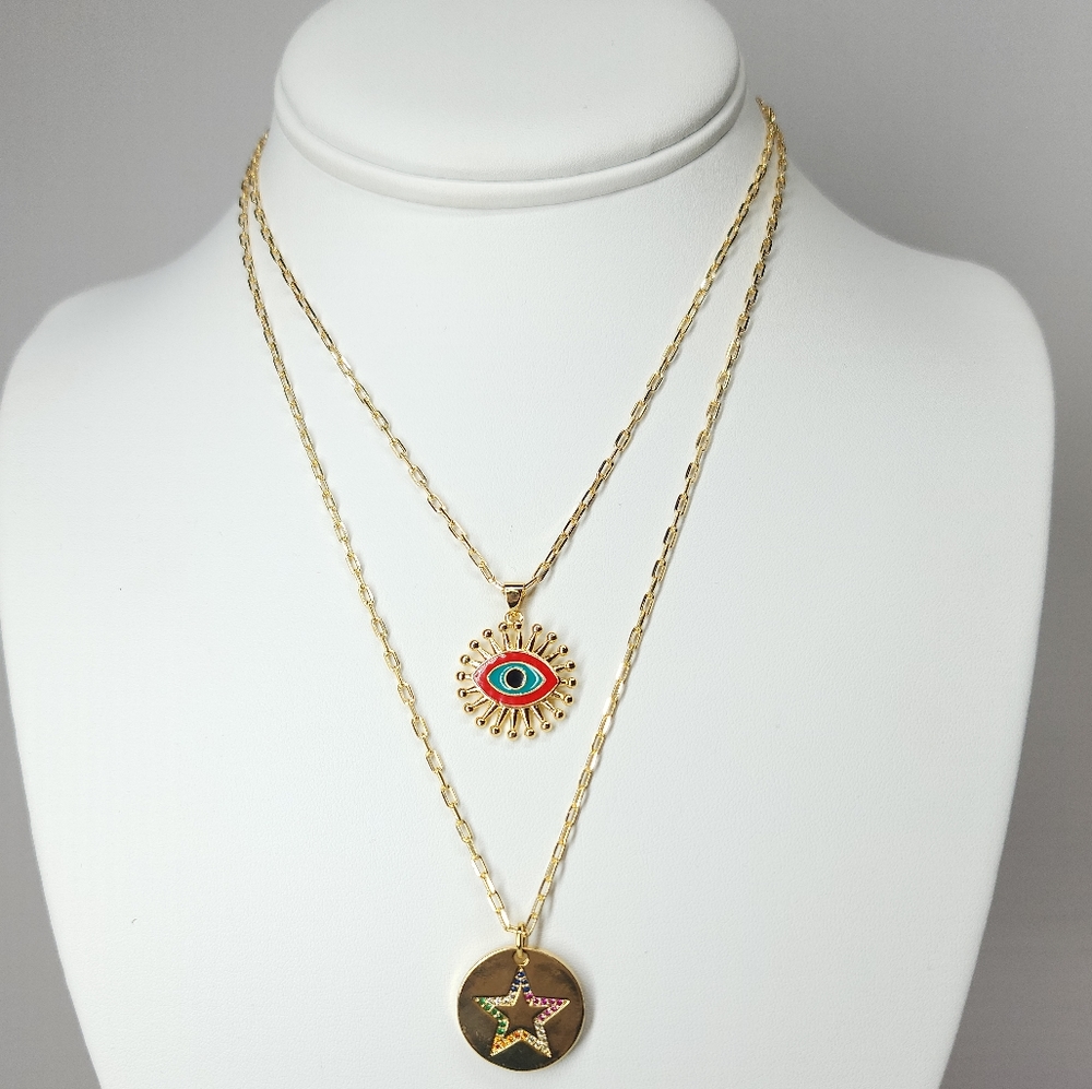 18K Gold Filled Dainty Paperclip Chain Necklace - Picture 8 of 8